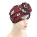 Flower Knot Ethnic Style New Elastic Cotton Printed Chemotherapy Headband Hat_voghion.com