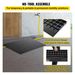 VEVOR Rubber Threshold Ramp, 3" Rise Threshold Ramp Doorway, 3 Channels Cord Cover Rubber Solid Threshold Ramp, Rubber Angled Entry Rated 2200 Lbs Load Capacity For Wheelchair And Scooter_voghion.com