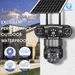 QL19 Panoramic 360-Degree Three-Screen Wireless Smart WiFi/4G Solar Camera Surveillance Bullet Dome Integrated_voghion.com