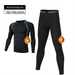 Conjunto de corrida de inverno masculino com camada de base térmica forrada de lã, camisa de compressão de secagem rápida, esportes, fitness, treinamento de esqui_voghion.com