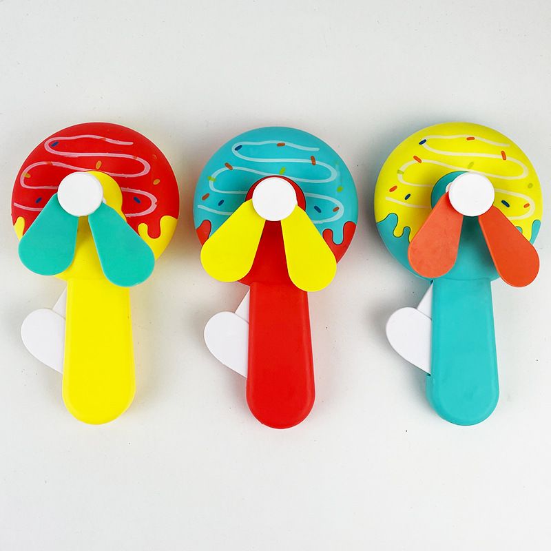 Donut Hand Press Cute Handheld Mini Portable Manual Shake Small Fan Gift Toy_voghion.com