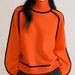 Übergroßer Rollkragenpullover für Damen – Strickpullover mit 3D-Strukturstreifen (Beige/Braun/Grau/Orange/Blau) – Gemütliches und stylisches Winter-Essential_voghion.com