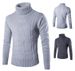 2024 Herbst Herren Pullover mit hohem Halsausschnitt modische Slim Fit Jugend Twist Blumen Strickpullover Top_voghion.com