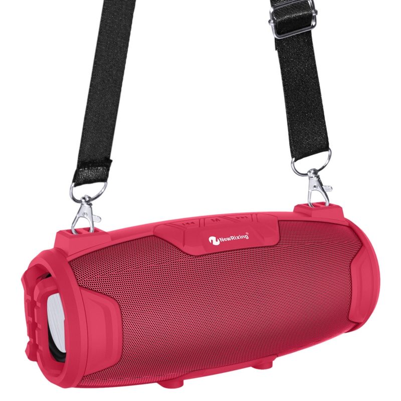 NewRixing NR3026M TWS Outdoor Portable K-Song Bluetooth Speaker mat Schëllerband & Mikrofon, Ënnerstëtzung TF Kaart / FM (rout)_voghion.com