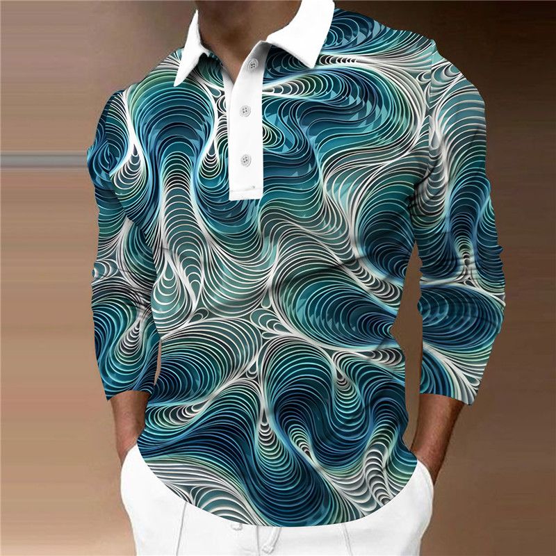 Sommer und Herbst Herren Poloshirt Casual Logo T-Shirt Langarm Marke Poloshirt Herrenoberteil_voghion.com