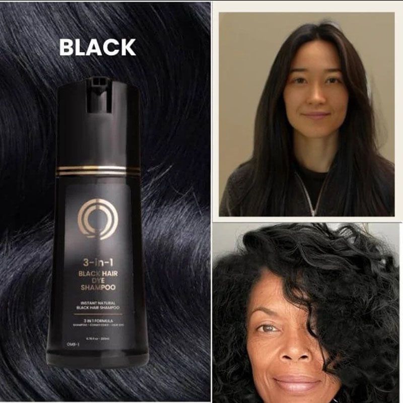 200 ml Haarfärbeshampoo 3-in-1 Feuchtigkeitsspendendes, lang anhaltendes, schnell färbendes Haarfärbemittel Flauschiges Ölkontroll-Duftshampoo Haarpflegeprodukt_voghion.com