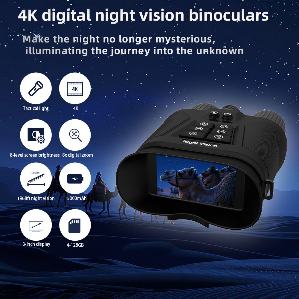 Cross-Border Bestseller 600m Outdoor Binoculars Digital Infrared Night Vision Device 4K Low Light Full_voghion.com