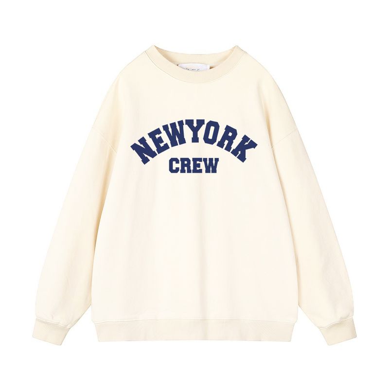 Hirsionsan Vintage Mektup Baskılı Kadın Sweatshirt Uzun Kollu Kapşonlular Bayan Sokak Giyim Sonbahar Örgü Kazaklar Bol_voghion.com