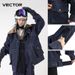 Denim Ski Jacket – Waterproof, Windproof & Breathable Snowboarding Coat With 15000mm Rating (Thermal Insulated, Durable 3-Layer Fabric, Unisex Fit)_voghion.com