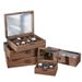 walnut wood grain watch storage box multi-bit watch collection box display transparent display box watch display box_voghion.com