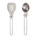 Set di utensili da campeggio pieghevoli in acciaio inossidabile 304 - Spatola, mestolo e paletta forata per cucinare all'aperto - Compatto e resistente_voghion.com