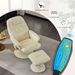 Massagesessel Mit Liegefunktion, Heizung & Hocker, Relax-Fernsehsessel Aus PU-Stoff, 360° Drehung, Beige_voghion.com
