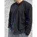 Unbeatable Quality Hardcore Amikaji Henley Collar Long Sleeved T-shirt For Men's Spring Autumn Sports, Simple And Casual Inner Layer Bottom_voghion.com