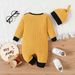 Mother & Kids INS newborn baby boy spring and autumn style letter embroidery long sleeve open crotch jumpsuit hat_voghion.com