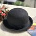 retro British woolen hat with small edge and curled edge trendy wool hat, versatile fashionable top hat_voghion.com