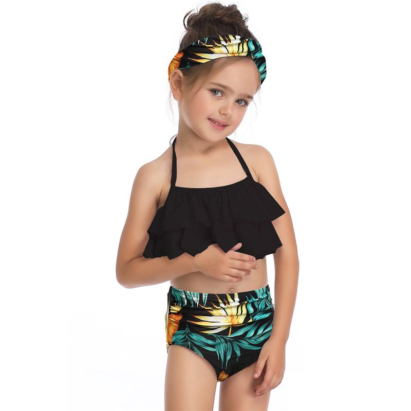 Costume da bagno per la famiglia Bikini Girls Costume da bagno a vita alta per ragazze_voghion.com