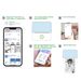 Mini Printer Wireless BT Thermal Printers , Portable Inkless Printer for iPhone Mini Sticker Printer Compatible with iOS or Android_voghion.com