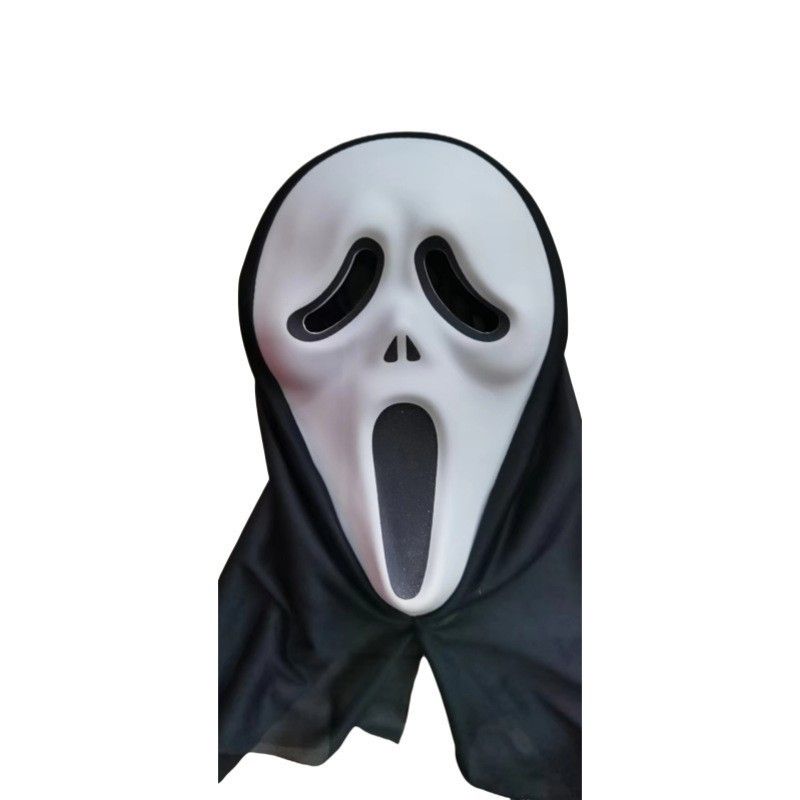 Máscara facial de látex premium con efecto grito: accesorio de disfraz aterrador para fiesta de Halloween con detalles realistas._voghion.com