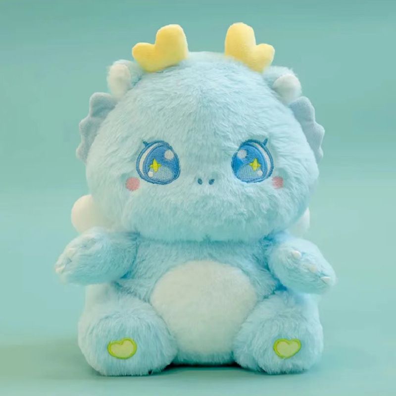 Drăguț Jingle Dragon Doll Jucărie de pluș Anul Dragonului Mascot Doll Pernă de dormit Păpușă de cârpă Cadou pentru băieți și fete_voghion.com