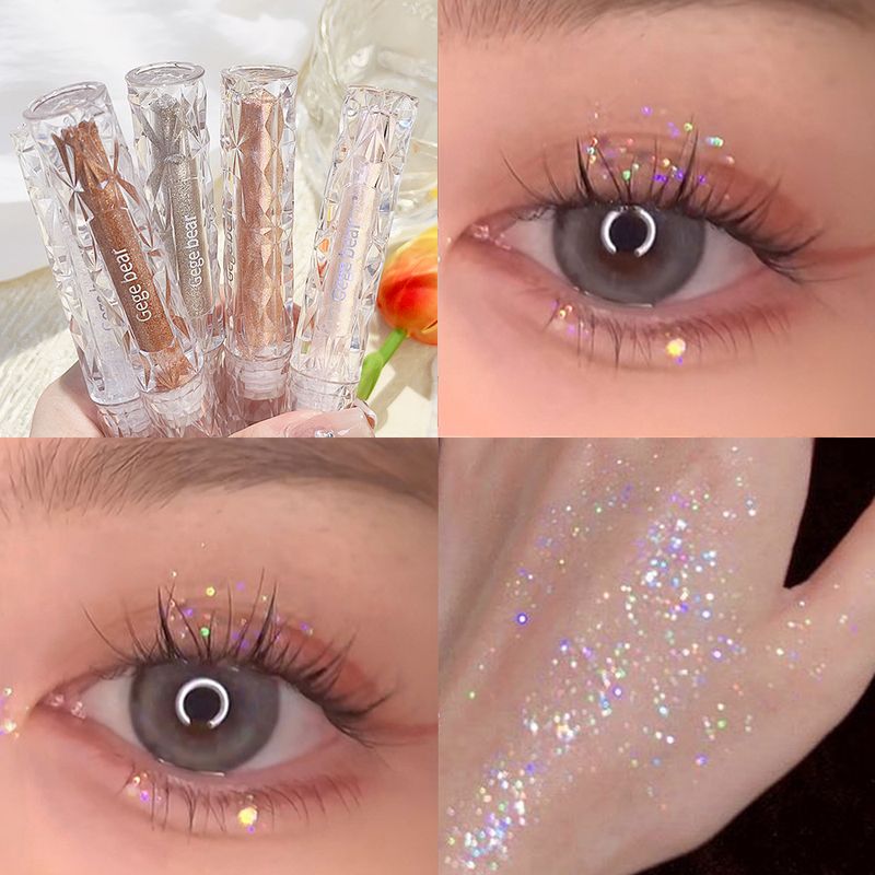 Colores Brillo 5 Líquido Sombra de ojos Resaltador Impermeable Nacarado Brillante Sombra de ojos Lentejuelas Mintiendo Silkwo_voghion.com