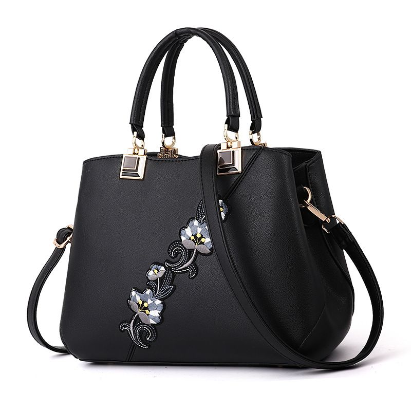 Damenhandtasche Bestickte Damentasche Muttertasche Einfache Atmosphäre Handtasche Mode Patchwork Umhängetasche_voghion.com