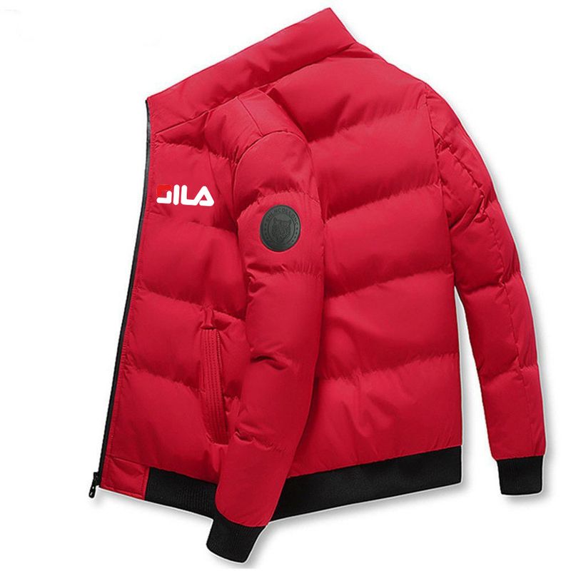 Chaqueta de algodón de invierno para hombre, informal, cálida, estampada, con cuello alto, ropa de algodón, moda informal de moda_voghion.com