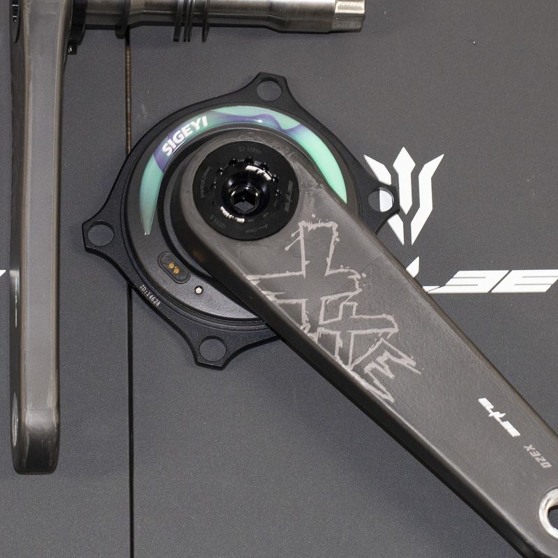 Fiber SIGEYI Power Meter Crank Titanium Aluminum Carbon Axis Chainring Set_voghion.com