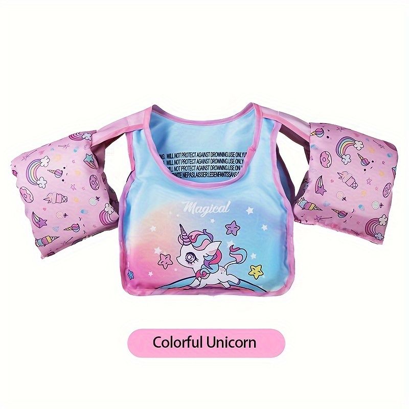 1 baddräkt för barn, flytjacka för barn, flytdräkt; Lämplig för pojkar och flickor i åldrarna 2-7, flytdräkter_voghion.com
