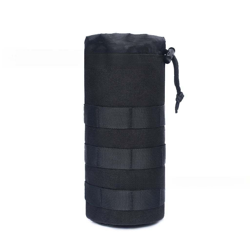Portavasos portátil táctico de camuflaje, bolsa deportiva de malla con cordón que puede contener una botella de agua grande para exteriores._voghion.com