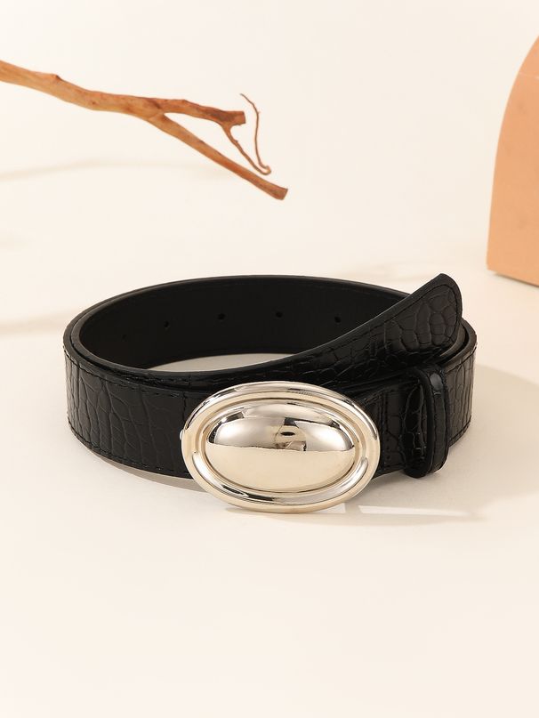 Dámský džínový dekorační nový všestranný ležérní hladký přezkový korejský jednoduchý módní opasek_voghion.com