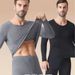 Men's Thermal Underwear Thin Top And Pants Autumn Clothes Set For Men_voghion.com