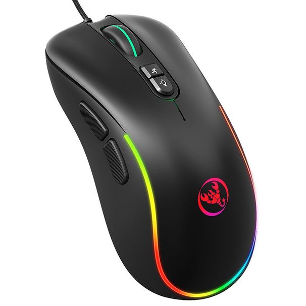 Xinweiqing Renkli Işık Ayarlanabilir 6400 DPI 7 Tuşlar USB Kablolu Bilgisayar Dizüstü Oyun Faresi_voghion.com