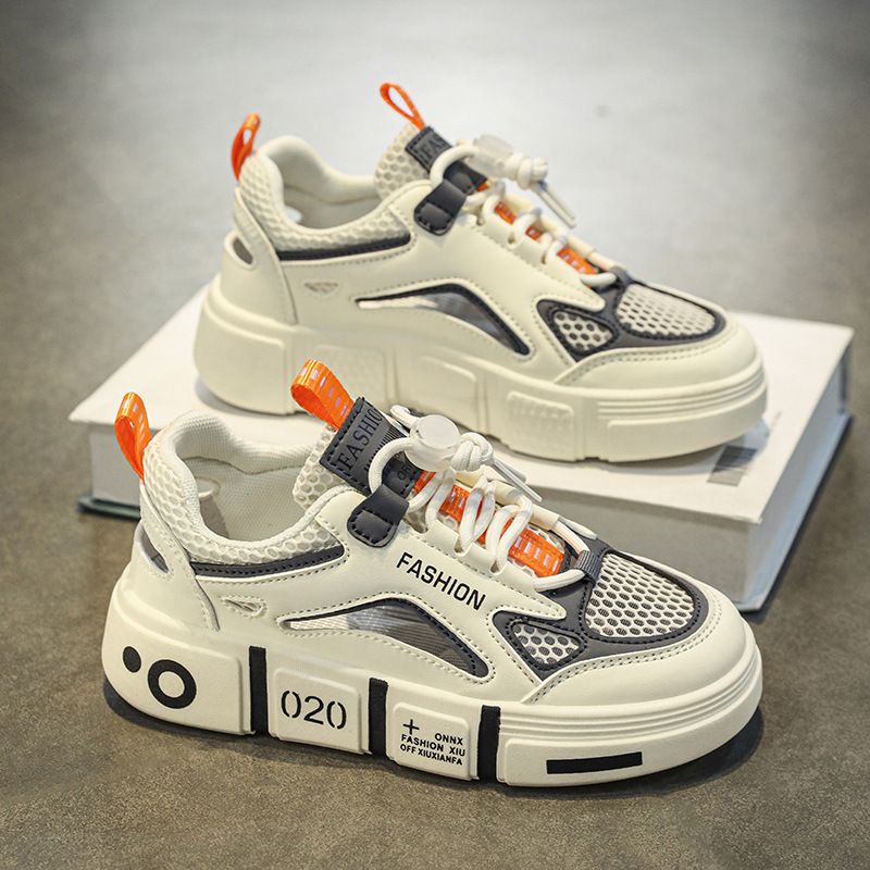 Children's Shoes Summer Mesh Breathable Single Mesh Shoes New Children's Sports Shoes For Middle And Large Children Students White Shoes_voghion.com