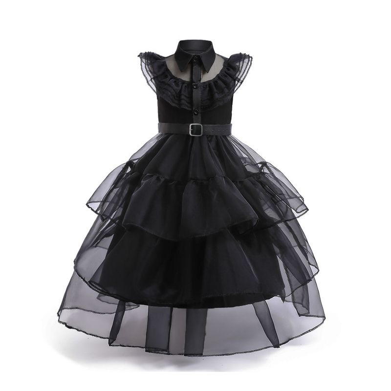 Māte un bērni Amerikāņu drāmas trešdienas kleita princeses kleita ģimenes cosplay melna kūkas tilla kleita_voghion.com