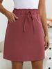 Gonna a mezza lunghezza con elastico in vita e temperamento, gonna che abbraccia i fianchi, ragazza piccola e piccante, gonna corta antiscivolo a trapezio_voghion.com