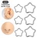 1/10PC Titanio Stella Daith Orecchino Conch Helix Septum Piercing Clicker Segmento Naso Anello Helix Rook Piercing Orecchio Gioielli da Donna_voghion.com