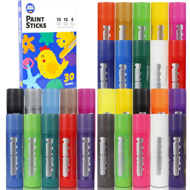 30 Colors Solid Watercolor Sticks For Kids & Adults - Non-Toxic, Quick-Dry Art Supplies For DIY Painting, And Mixed Media On Multiple Surfaces_voghion.com