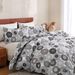 Abstract Disc Art Duvet Cover Set - 3-Piece Modern Geometric Bedding (Hypoallergenic Contemporary Artistic Statement Retro-Futuristic Aesthetic)_voghion.com