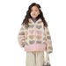Girls' Fleece-Lined Puffer Jacket – Cozy Winter Coat With Detachable Gloves (Ages 8+, 120-170cm, Pink/Glove Set)_voghion.com