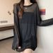 girl Plus Size Women's Summer New Design Sense Sequin Sun Protection Long Sleeve T-Shirt Loose Slimming Covering Versatile_voghion.com