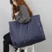 Borsa per la spesa da donna, tinta unita, con cerniera, grande capacità, lavabile, riutilizzabile, semplice, resistente, alla moda, per esterni_voghion.com