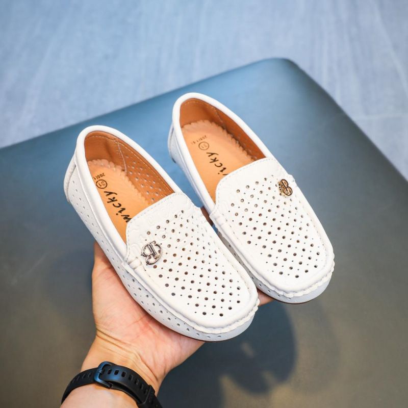 Anne ve Çocuk Sığır Derisi erkek 'deri ayakkabı Siyah çocuk bere ayakkabıları Küçük ayakkabılar Moda küçük beyaz ayakkabılar elbise ayakkabıları_voghion.com