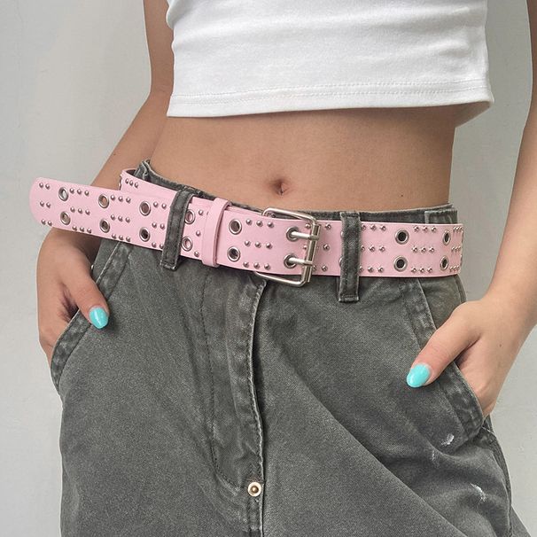 Nietengürtel Damen 2025 Neues Modell, Mit Rock High-End-Taillenzubehör Amerikanischer High Street Gürtel Herrenmodell_voghion.com