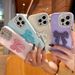 3D Sparkling Bow Phone Case For IPhone 16 15 14 13 Pro Max Plus Kawaii Glitter Diamond Polka Dot Soft Shockproof Cover Funda_voghion.com