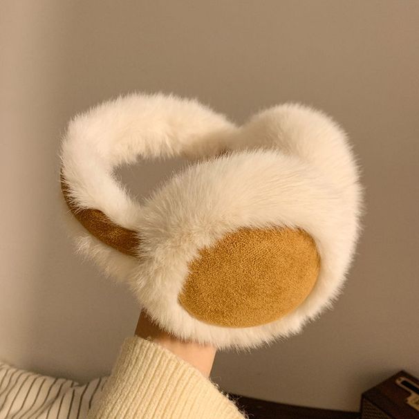 Orejeras de felpa marrón INS Melad de invierno, cálidas y anticongelantes, para ciclismo_voghion.com