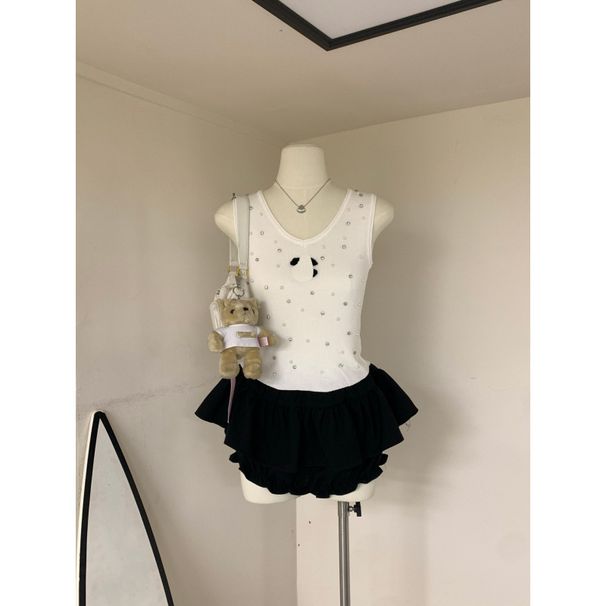 2025 Sommer Neue Stil Duftenden Stud Ärmellose Pullover Weste Slim Fit Vielseitig frauen Gestrickte Top_voghion.com