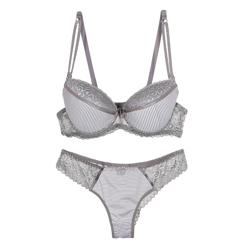 Neue Sexy Mode Höschen und Bh Sets Push-Up Französisch Spitze Unterwäsche BCDE Cup Büstenhalter Weibliche Dessous_voghion.com