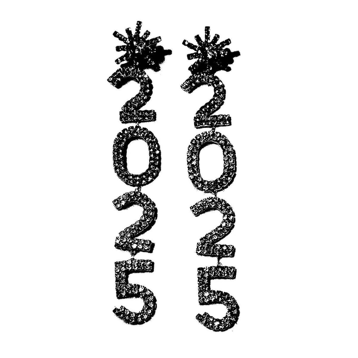 Orecchini pendenti lunghi da donna con fiocco di neve in strass numero 2025, orecchini pendenti con nappe geometriche_voghion.com