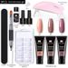 Nagelkleber, 15 ml, Nagelverlängerungskleber-Set, Nagelform, Doppelkopfpinsel, Nagelkristall-Verlängerungskleber-Set, UV_voghion.com