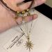 Collana a doppio strato Sun Star per donna, semplice, squisita, accessori unici, catena per colletto, versatile, personalizzata,_voghion.com